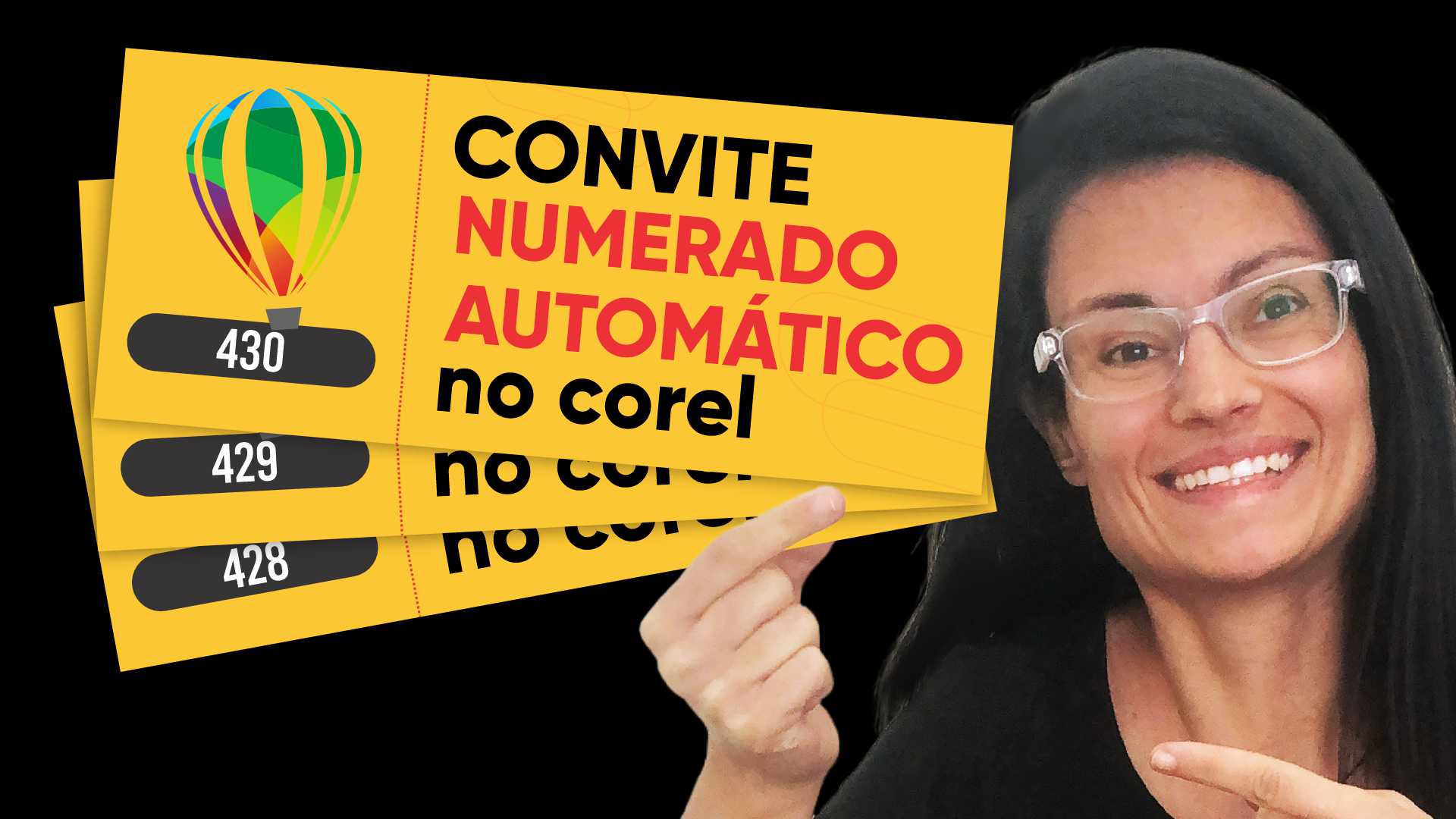 CONVITE NUMERADO AUTOMÁTICAMENTE NO COREL